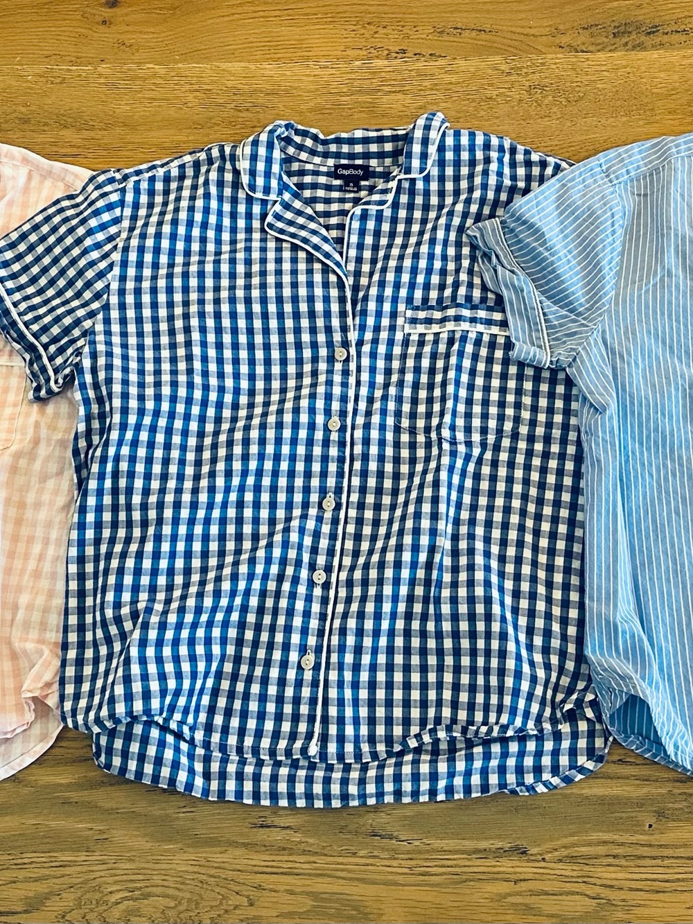 Set of 3, size Small Poplin 100% Cotton Short-Sleeve GAP PJ tops